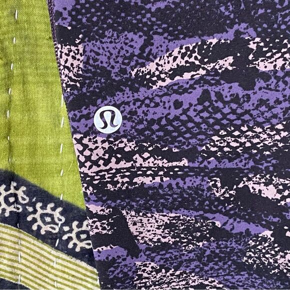 Lululemon Rip Wave Purple Thunder Black Speed Up Tight Full-On Luxtreme Size 8 - Picture 10 of 16